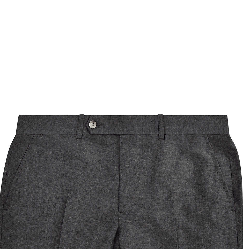 Vitale Barberis Canonico - Dark Grey Wool Linen Dress Pant