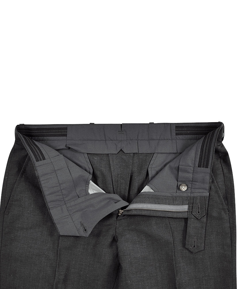 Vitale Barberis Canonico - Dark Grey Wool Linen Dress Pant