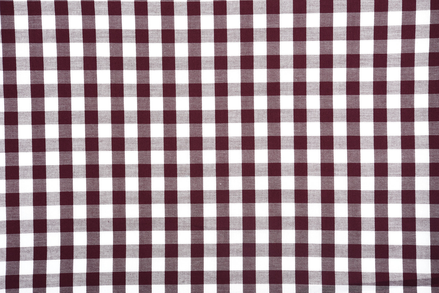 Maroon on White Broad Gingham Checks Shirt