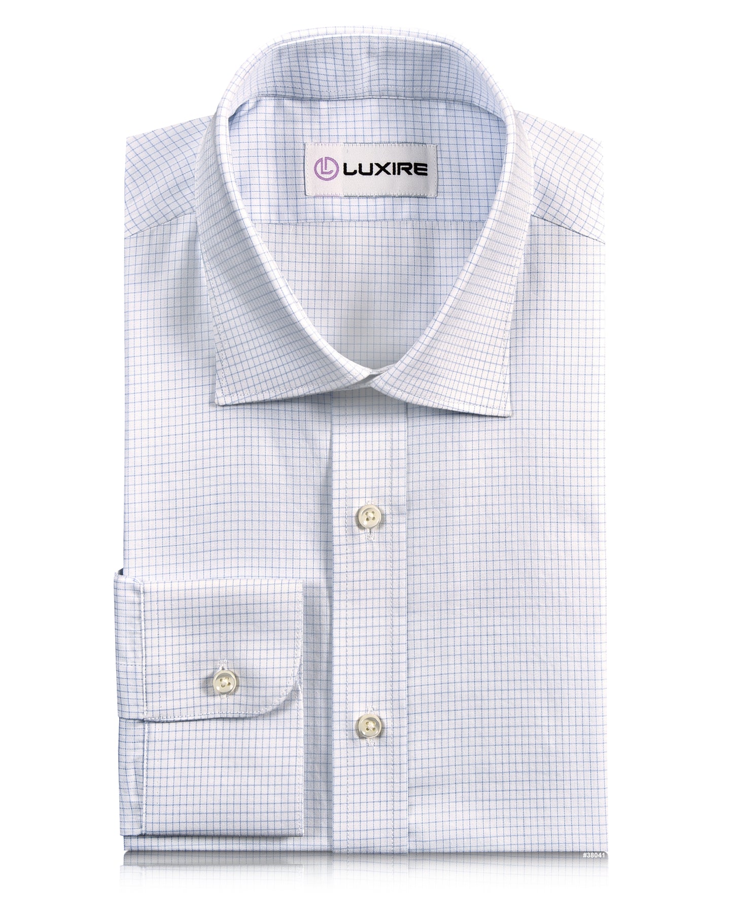 Brembana Light Blue Graph checks On white
