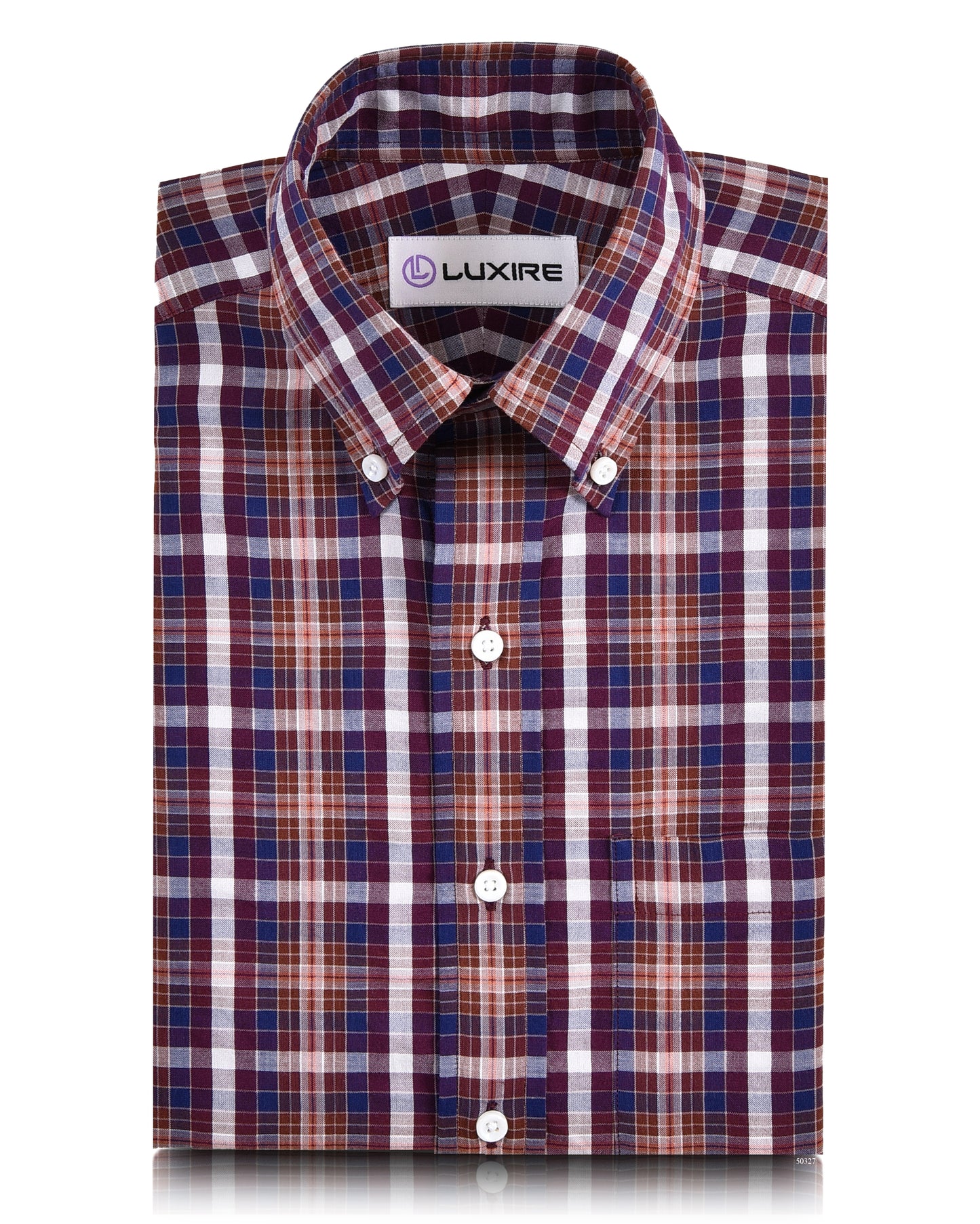 Summer Light Maroon Blue Madras