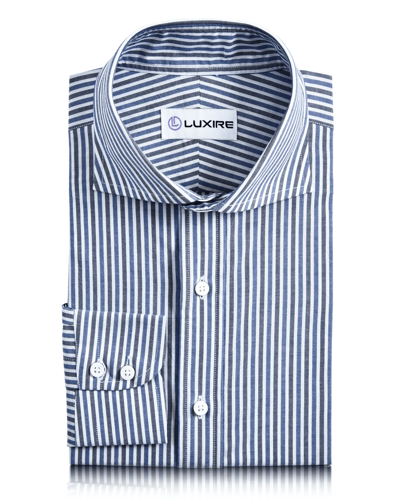 Light Dark Blue Stripes Shirt