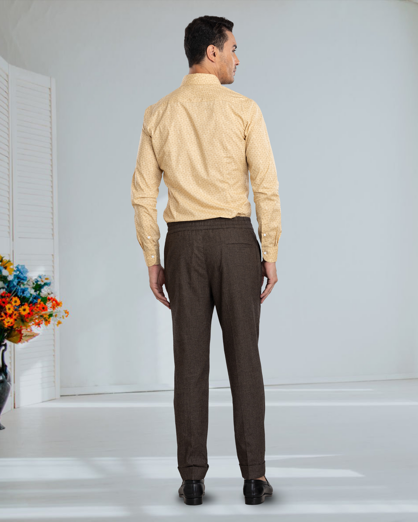 Mini Florals On Beige Shirt
