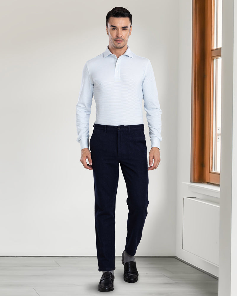 Navy Wool Chino