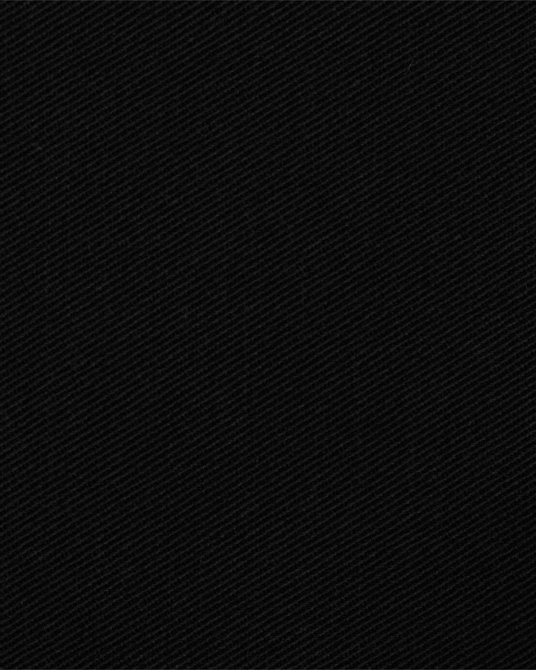 Closeup view of custom Genoa Chino pants for men by Luxire in black