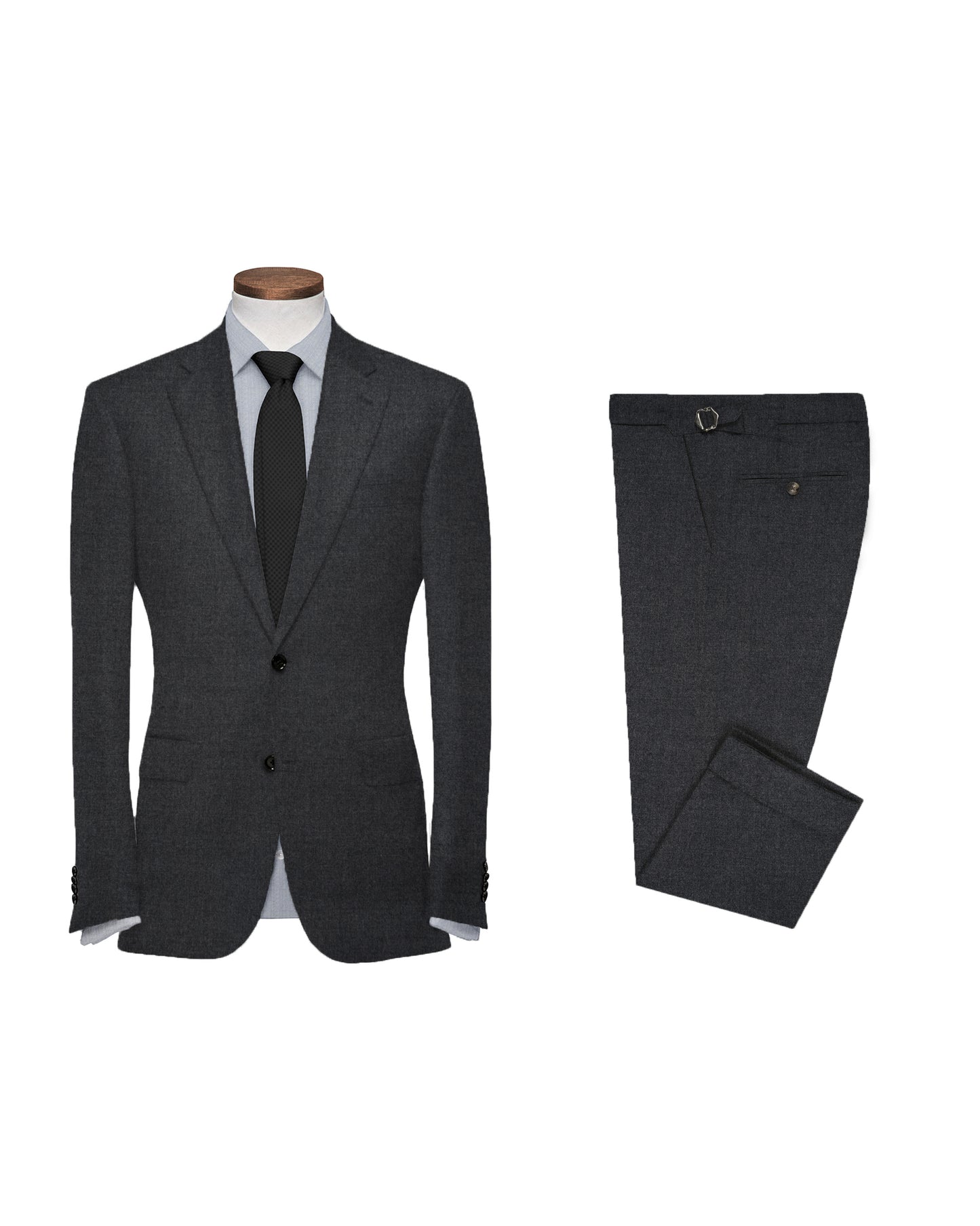 Dugdale Dark Grey Wool Flannel Suit