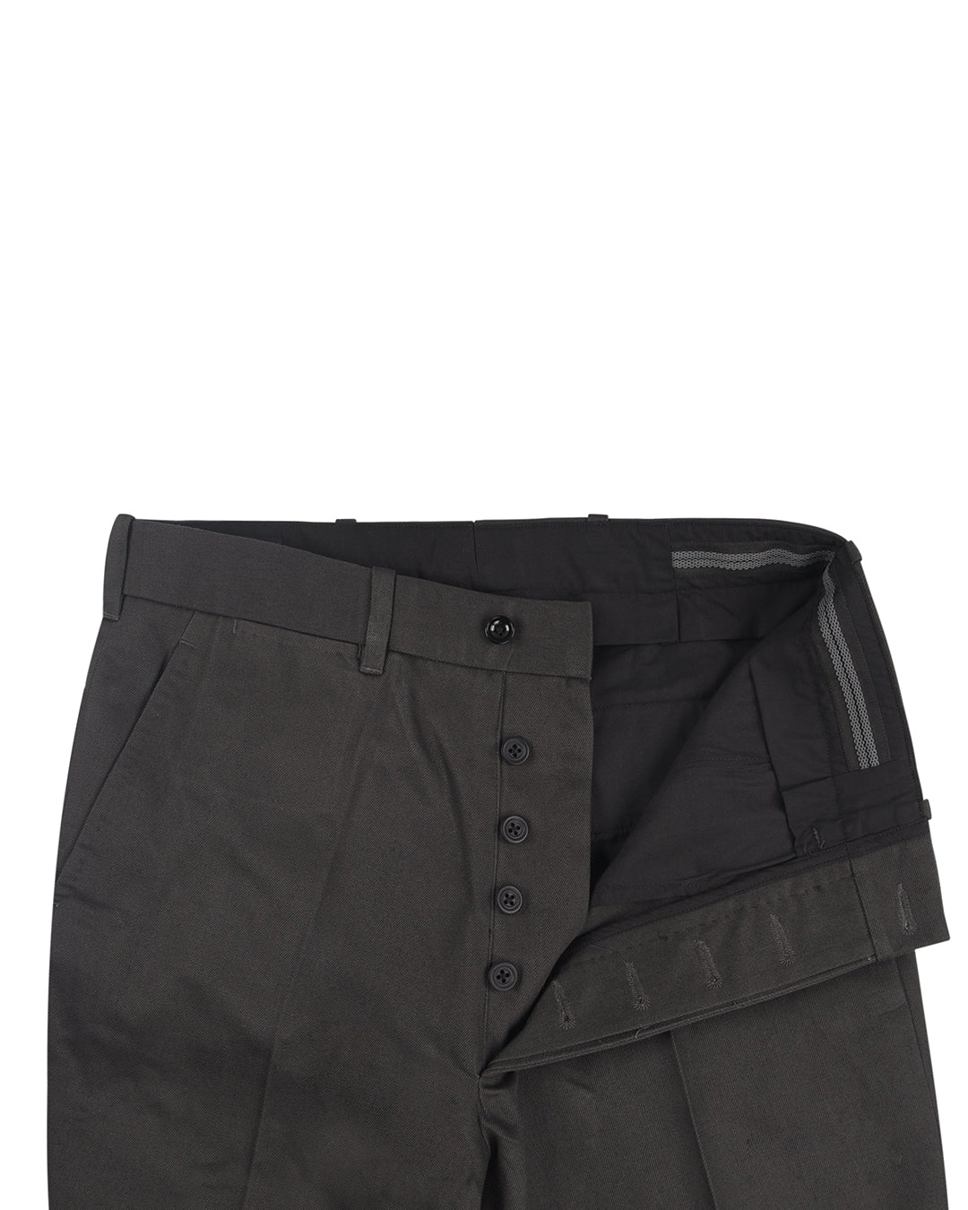 Dark Charcoal Grey Twill Pant