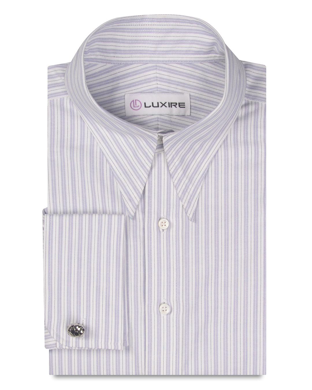 Alumo Oxford Light Purple and Navy Stripes