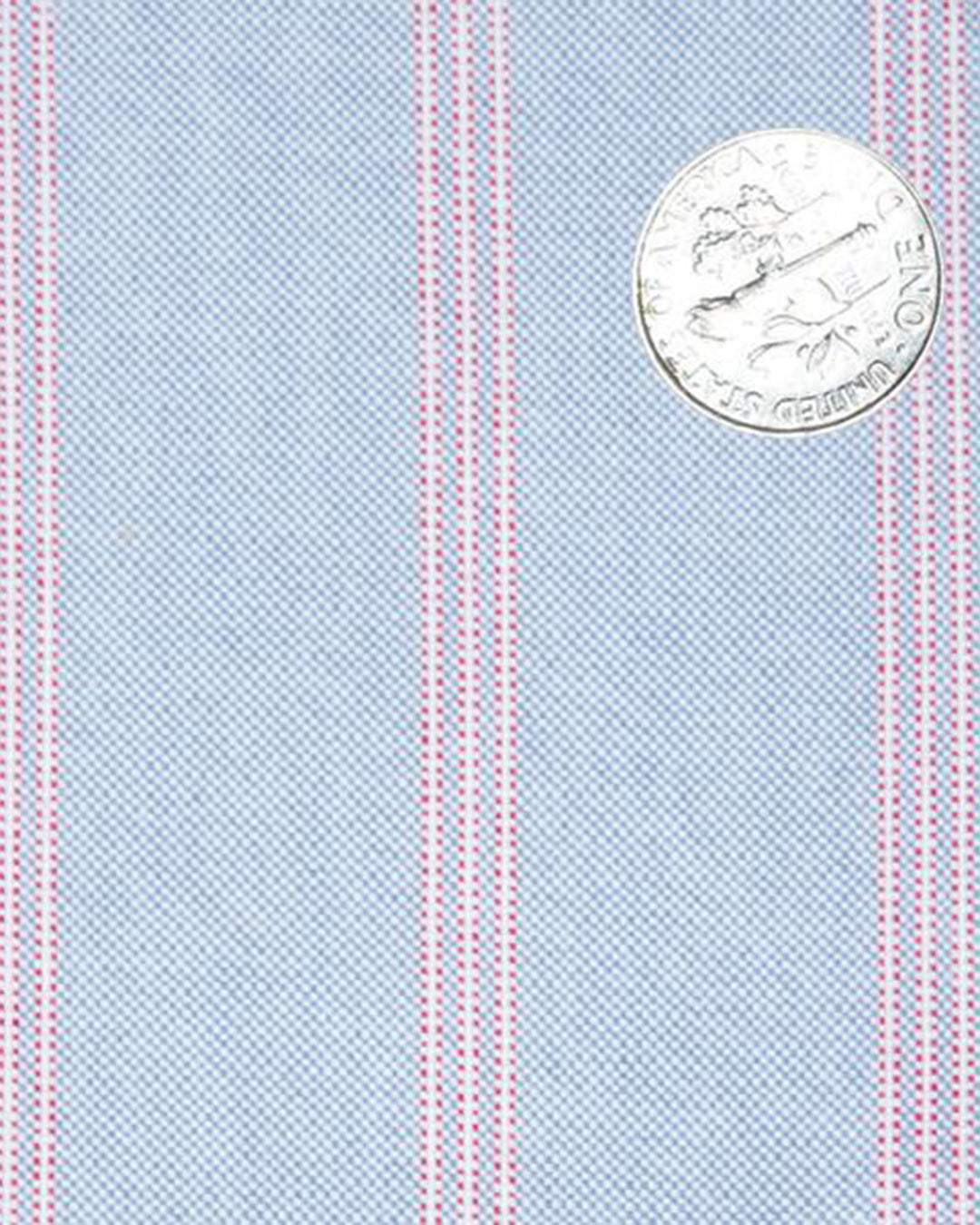 Classic Oxford: Red Wide Stripes on Blue