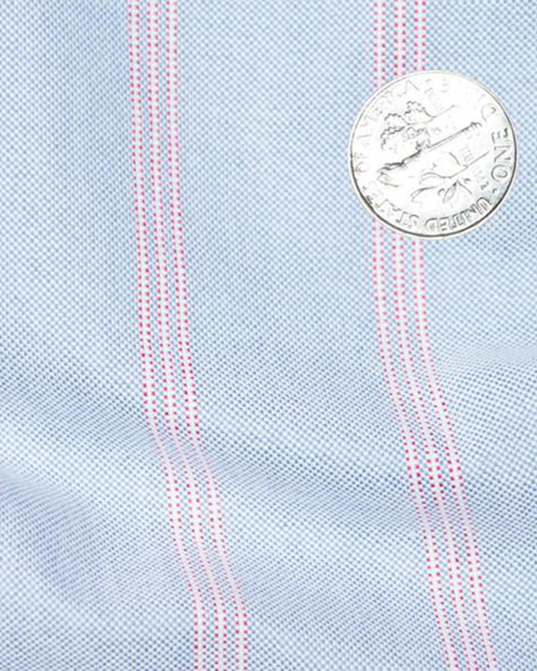 Classic Oxford: Red Wide Stripes on Blue