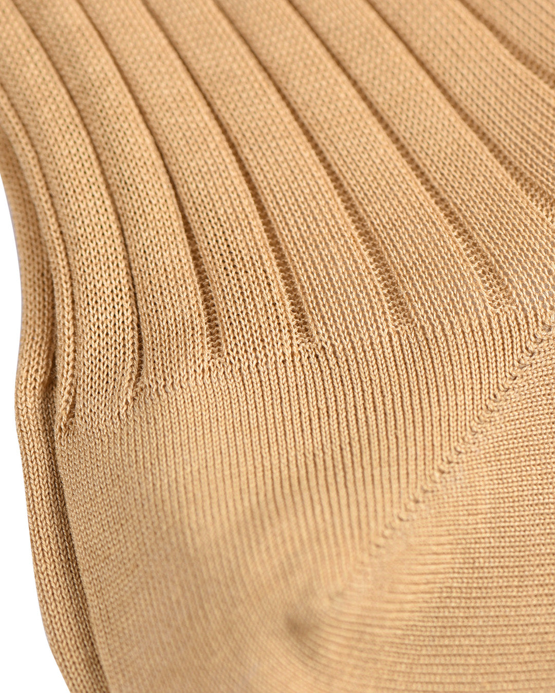 Bresciani Cotton Rib Socks-Avana