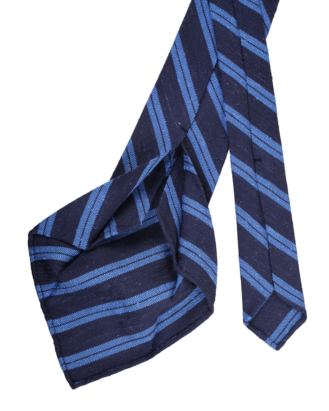 Tie-Sky Blue Stripes on Navy
