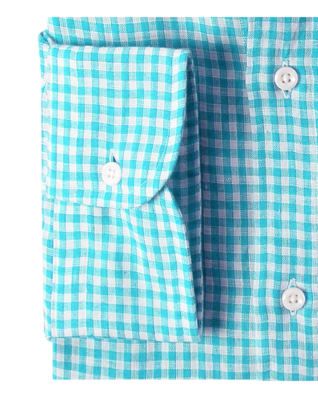 Blue Mini Gingham Linen
