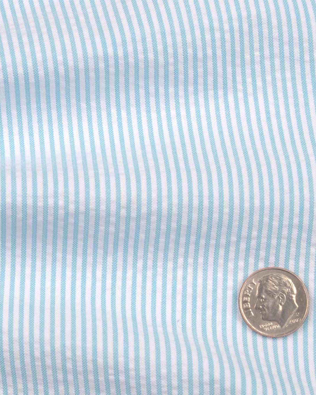 Alaskan Blue Dress Stripes Seersucker