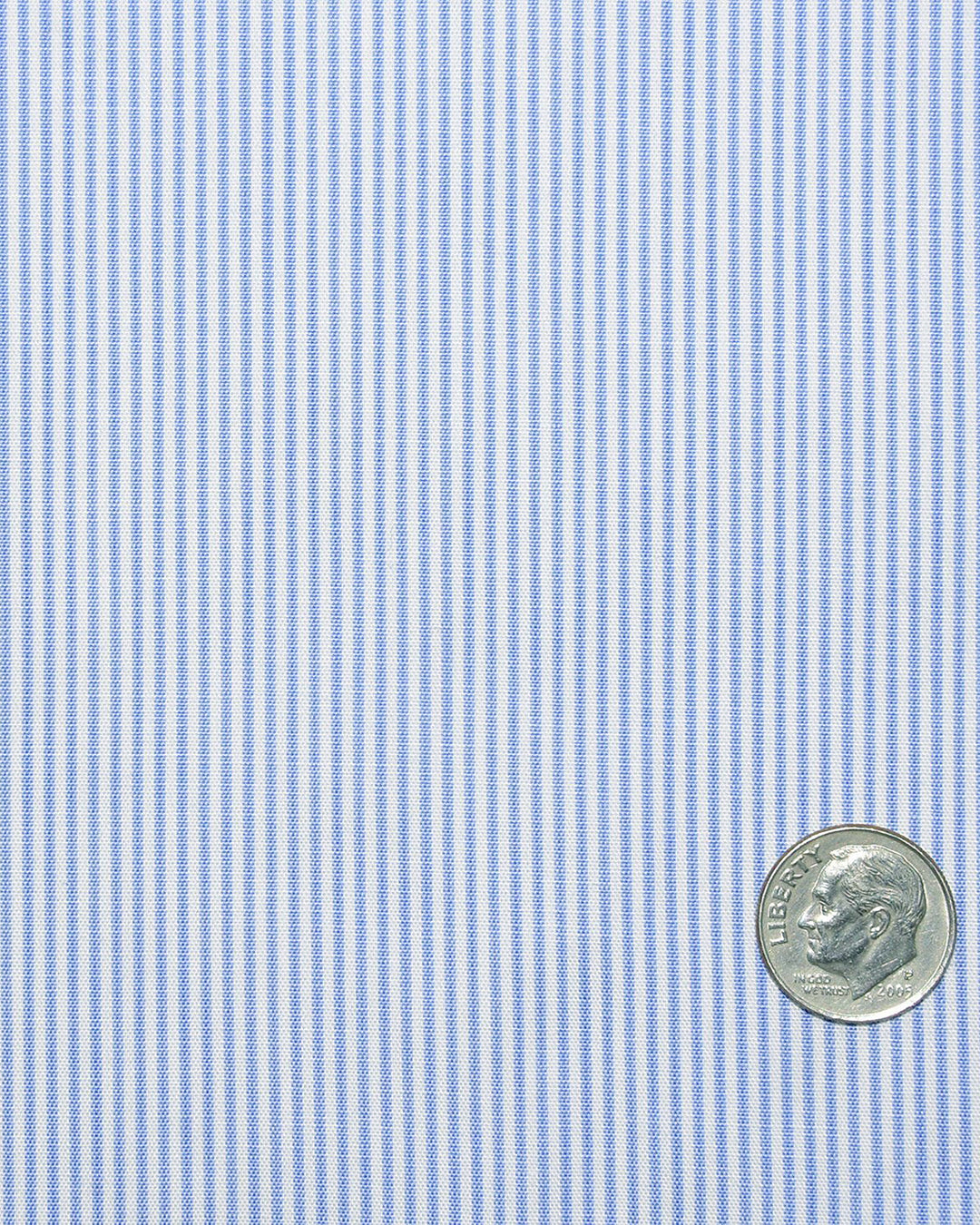 Blue on White Pin Stripes Dress Shirt