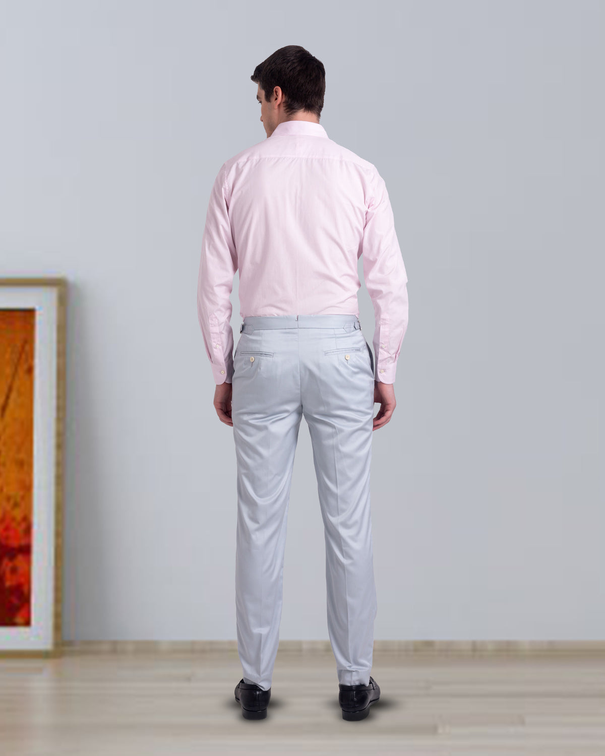 Grey Cotton Dress Pant - 5