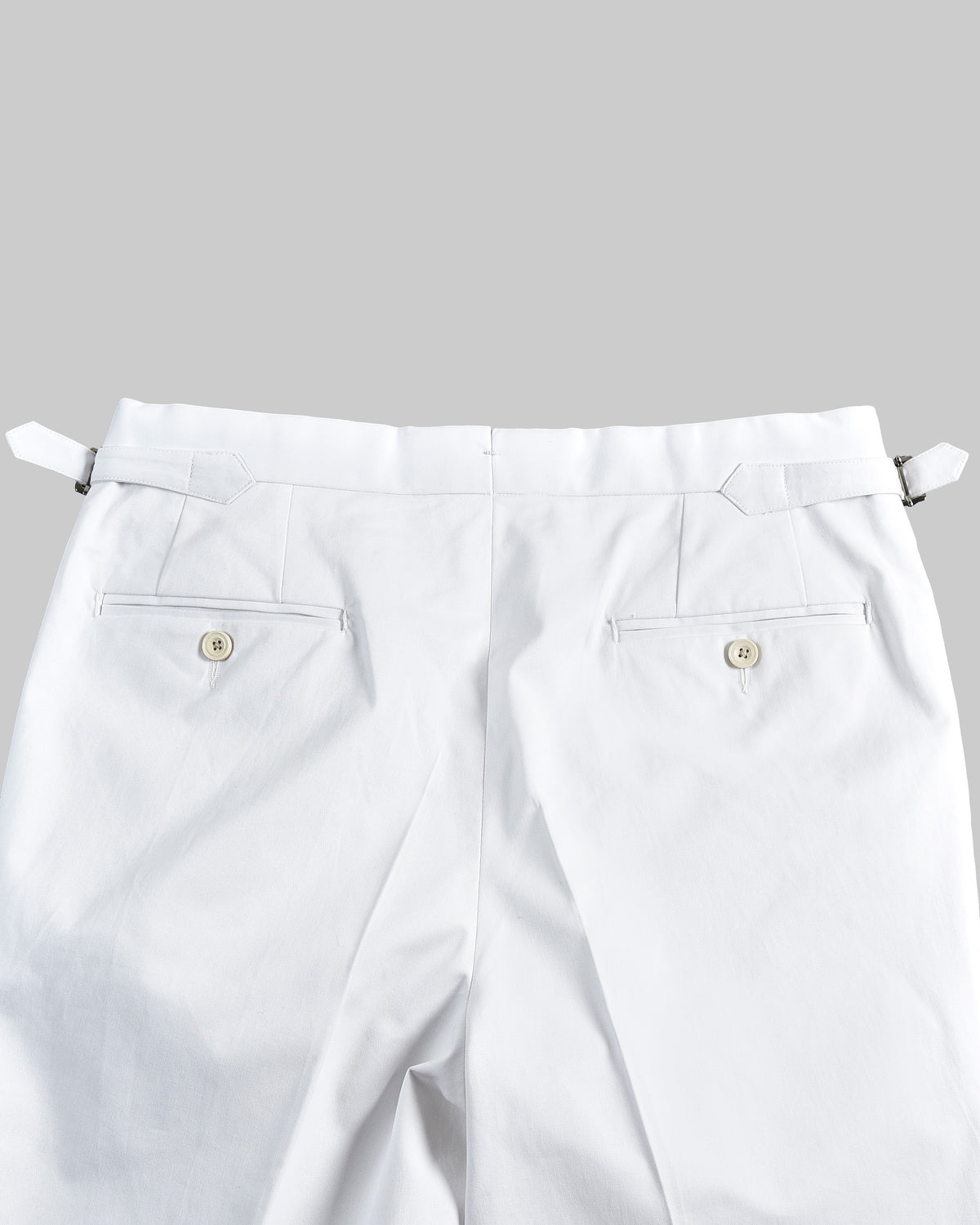 White Cotton Twill Dress Pant - 6