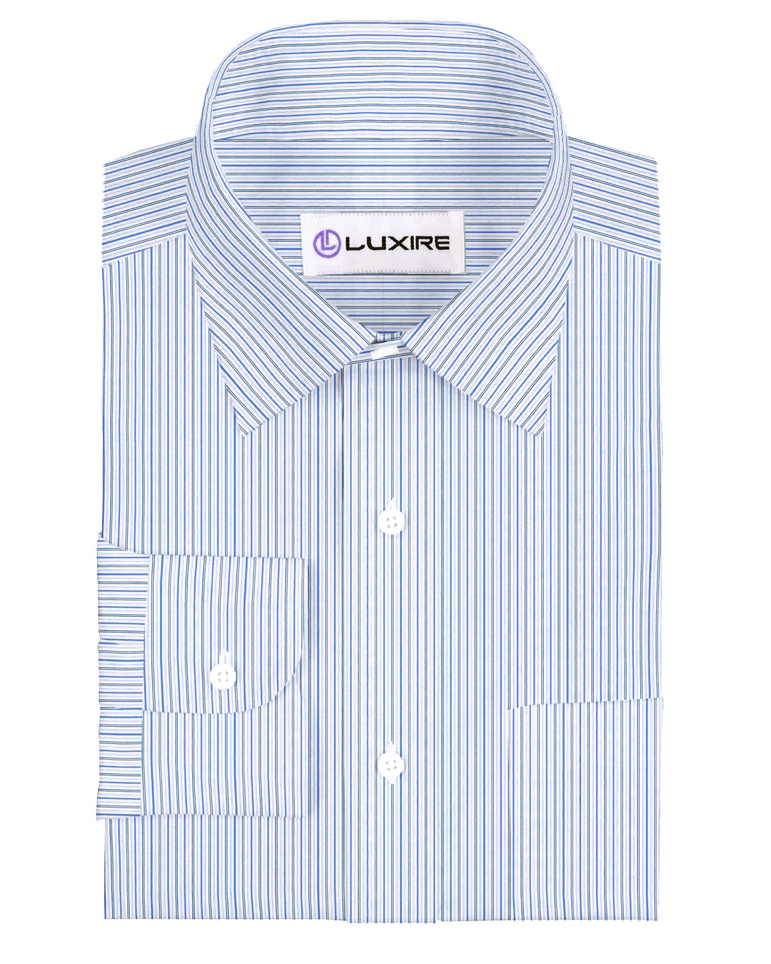 Alumo Light Blue Cornflower and Navy Stripes - 1