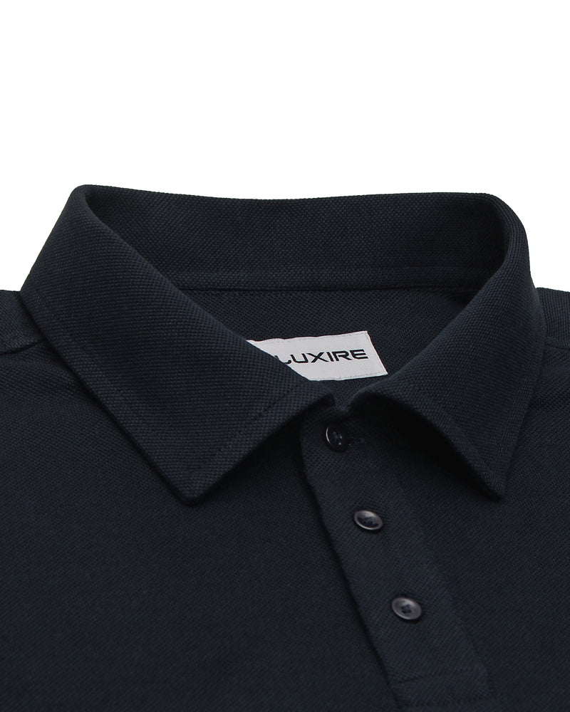 EZS Aria Navy Long Sleeve Polo