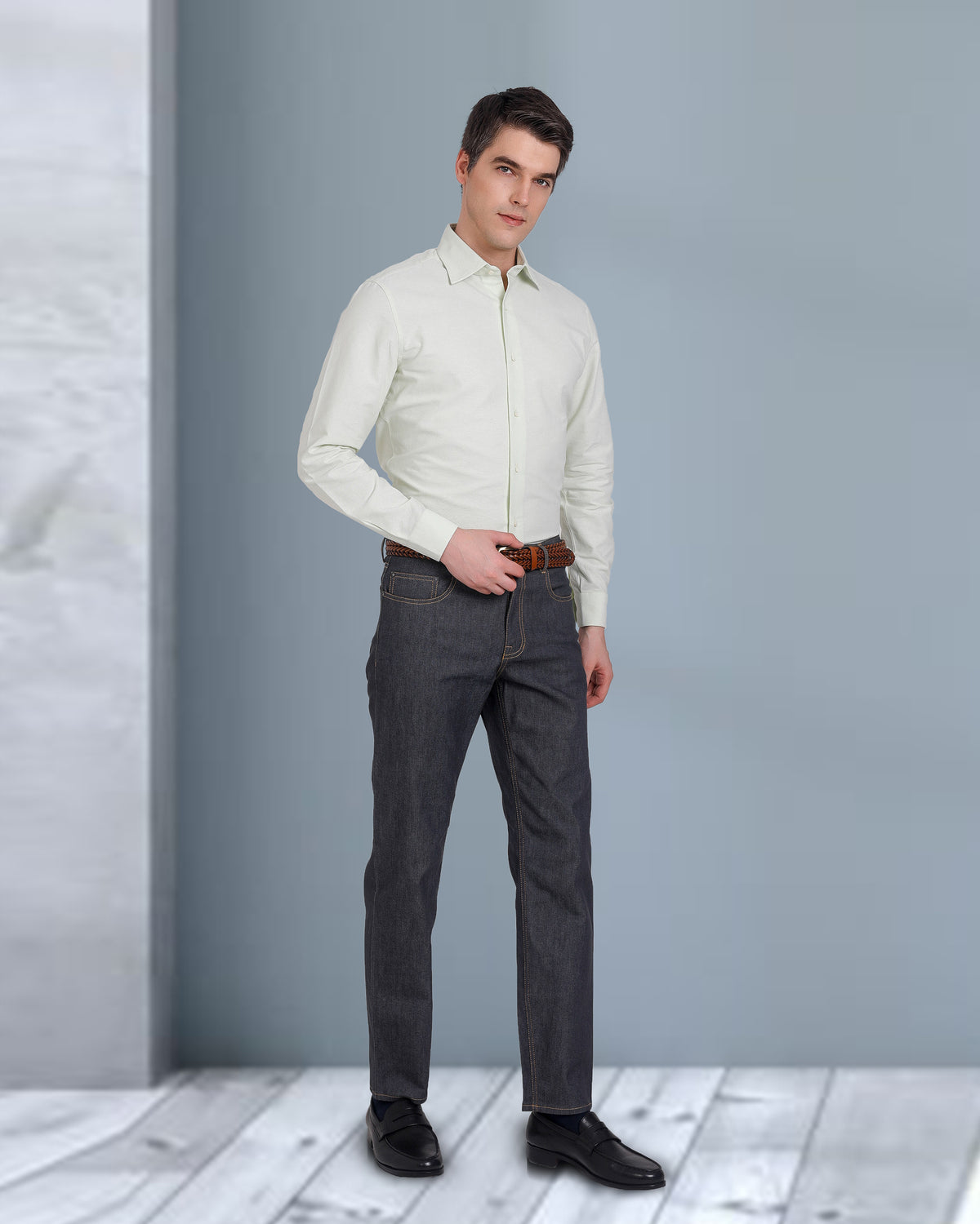 Dark Grey Stretchable Jeans - 3