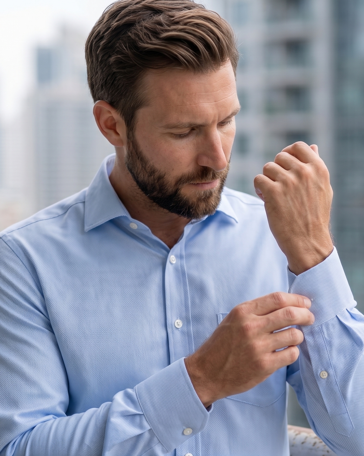 Getzner Blue Royal Oxford Shirt - 2