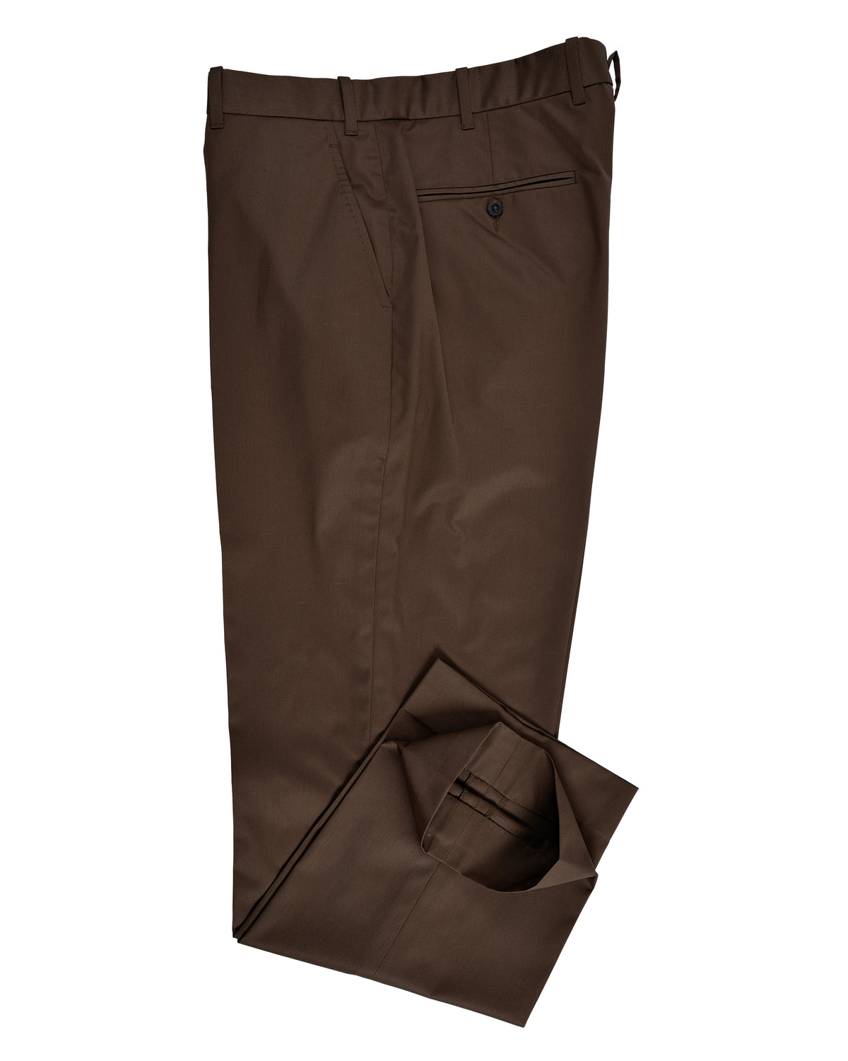 Coffee Cotton Twill Pant - 2