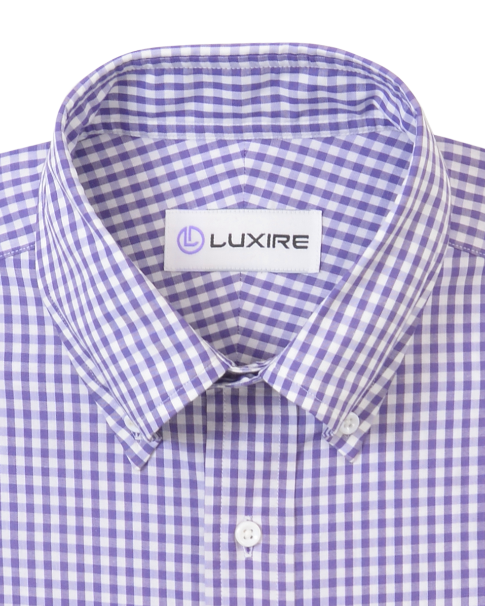 Dark Purple Gingham on White - 2