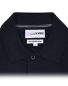 EZS Merino Wool Navy Long Sleeve Polo