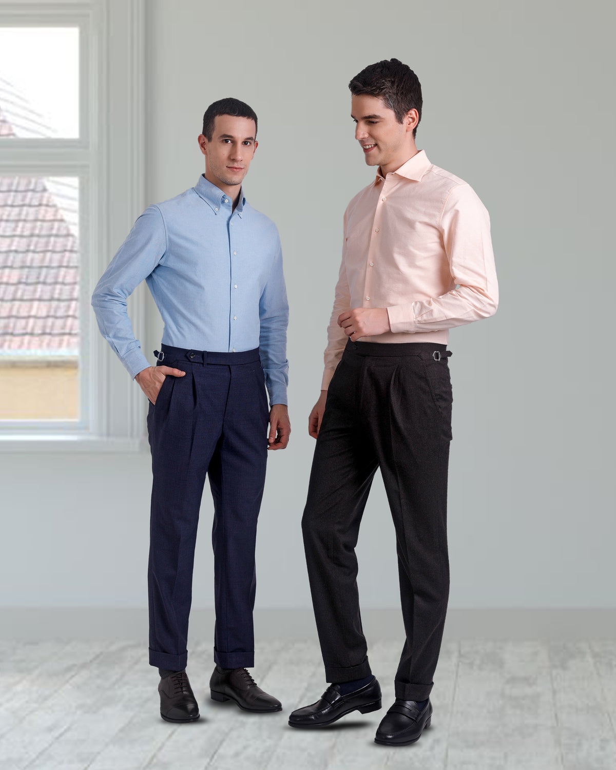Pleated Vitale Barberis Canonico - 4 Ply Tropical Wool: Dark Indigo Dress Pant - 7