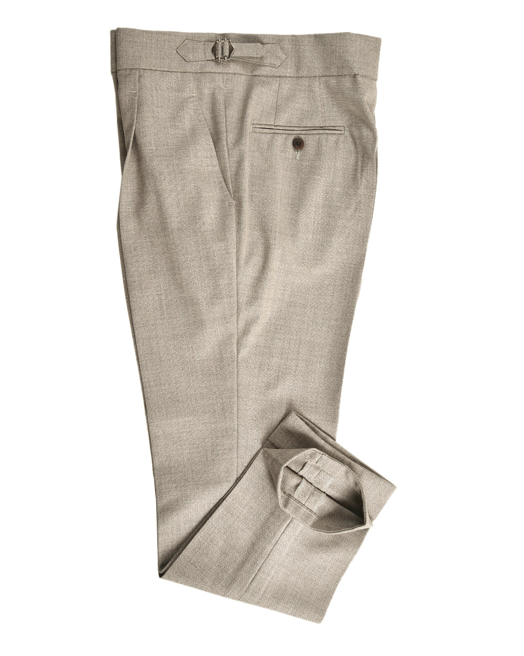 VBC - 4 Ply Tropical Wool: Grey Ecru Melange Pant - 2