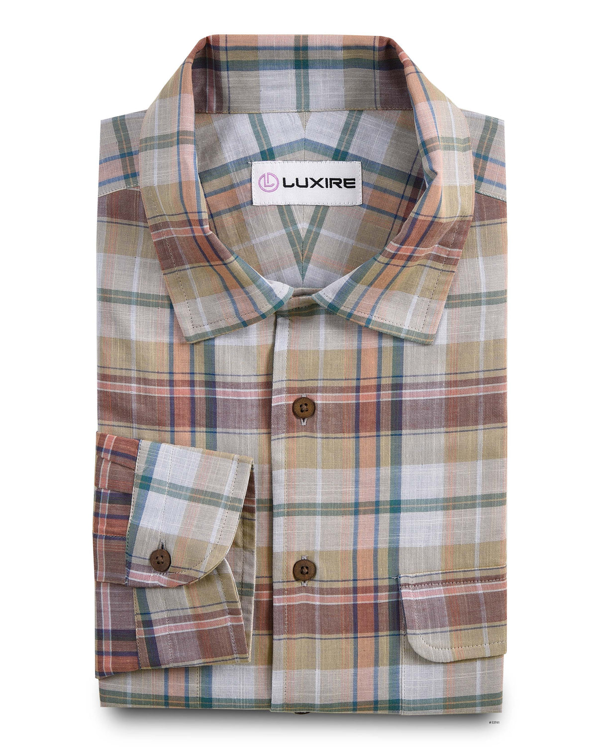 Soft Light Summer:Peach Blue Green Madras - 1