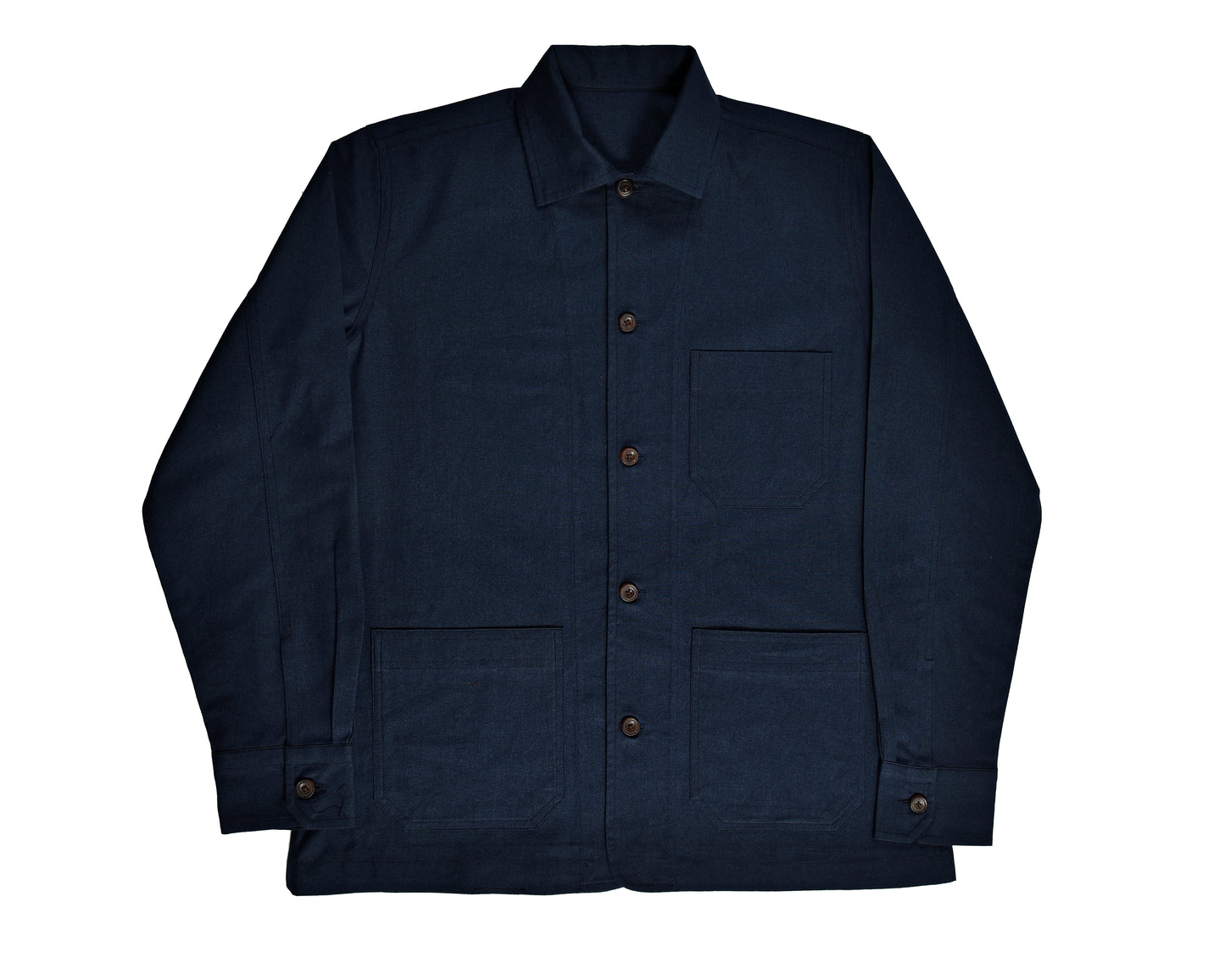 Fresco Cotton Ink Blue Shirt Jacket