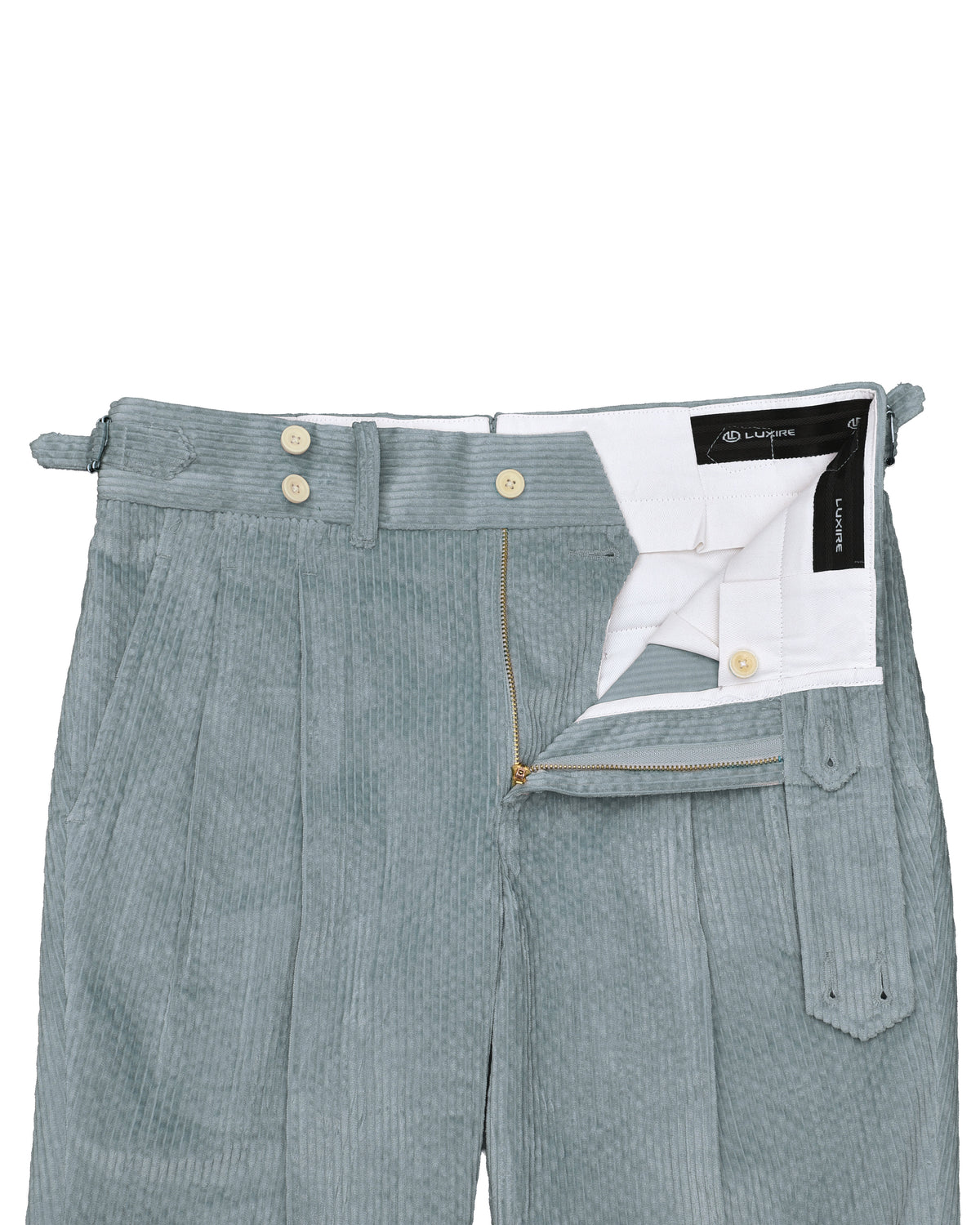 Modrone Corduroy Seersucker Light Green -8 Wale - 4