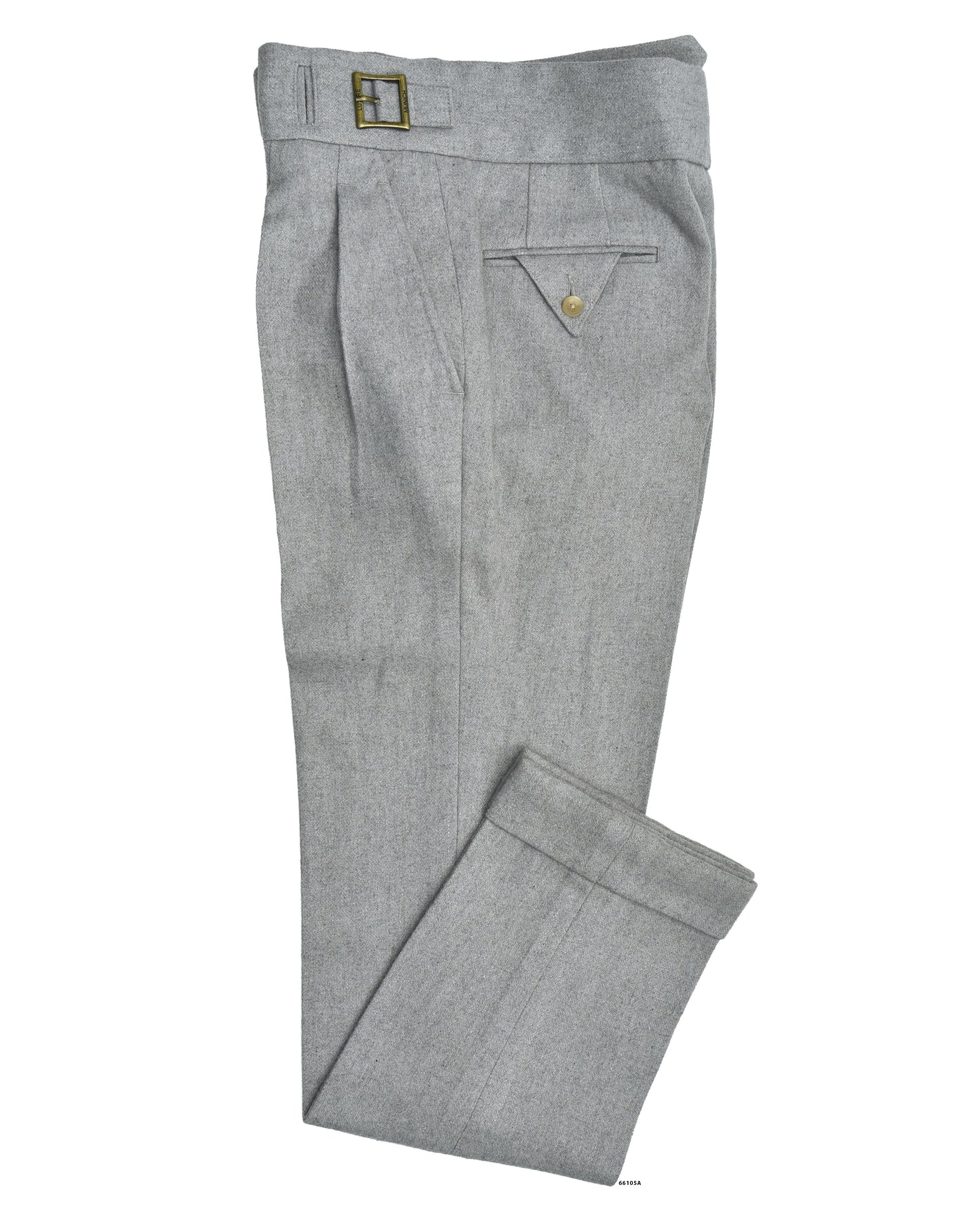 Gurkha Pant in Grey Wool Flannel