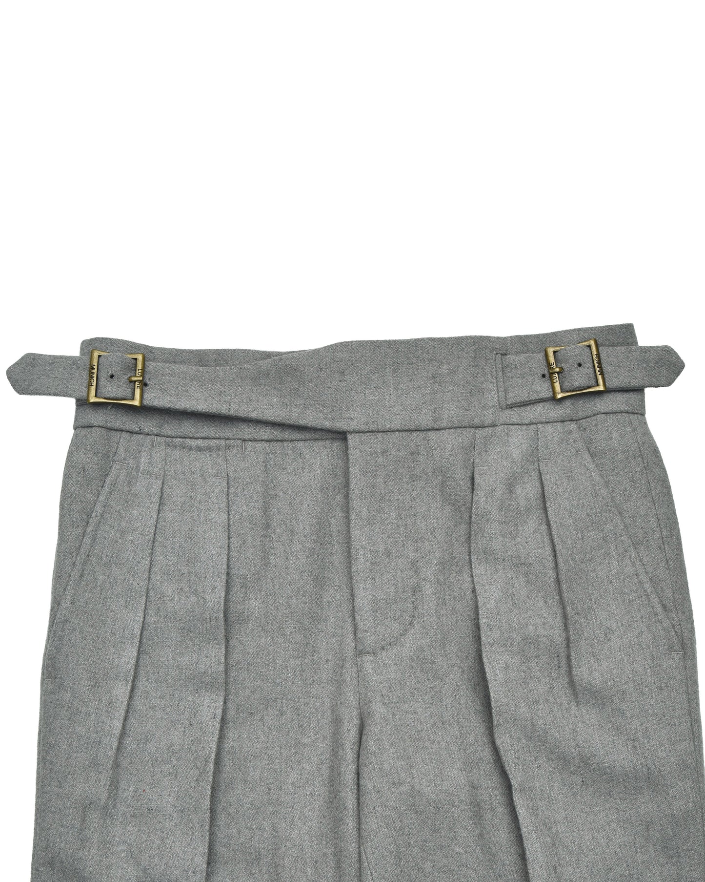 Gurkha Pant in Grey Wool Flannel