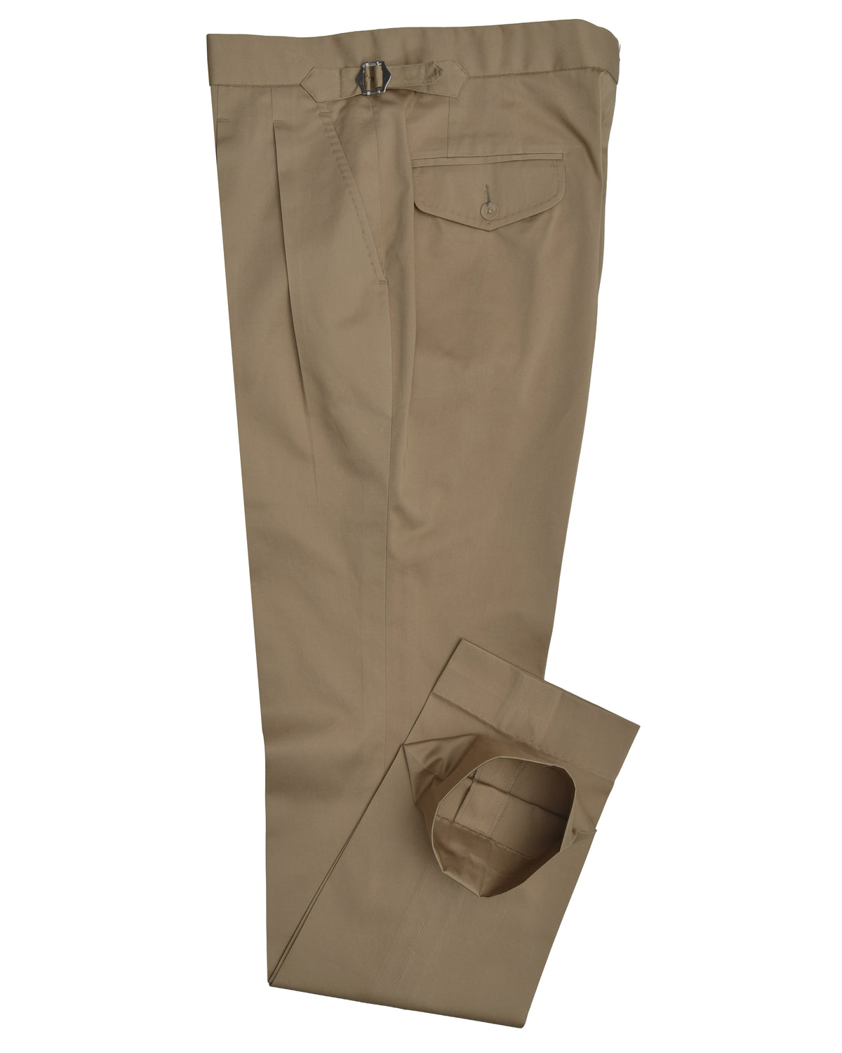 Pleated Military Khaki Dress Pant - 2