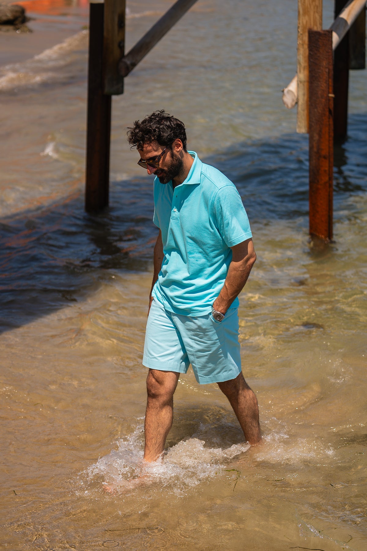 Ice Blue Polo T-Shirt - 8