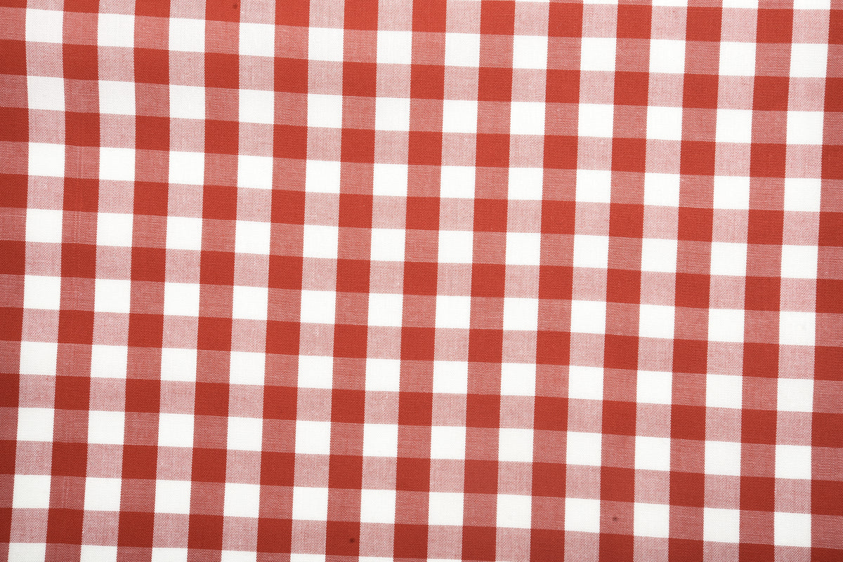 Red on White Broad Gingham Checks Shirt - 3