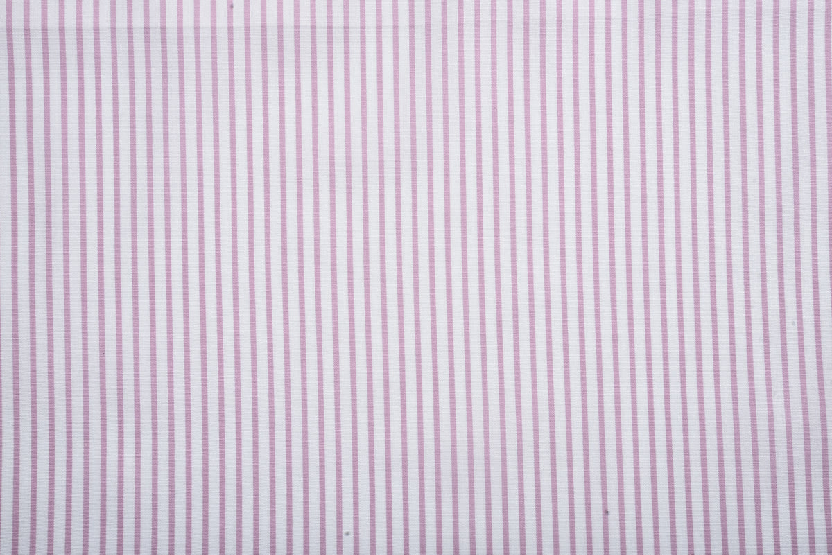 Pink Stripes On White Shirt - 6