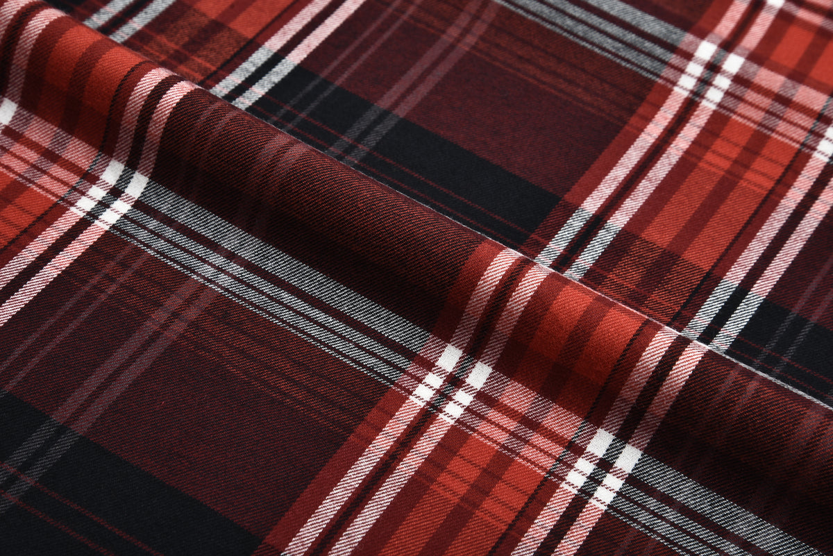Red Black Plaid Shirt - 1