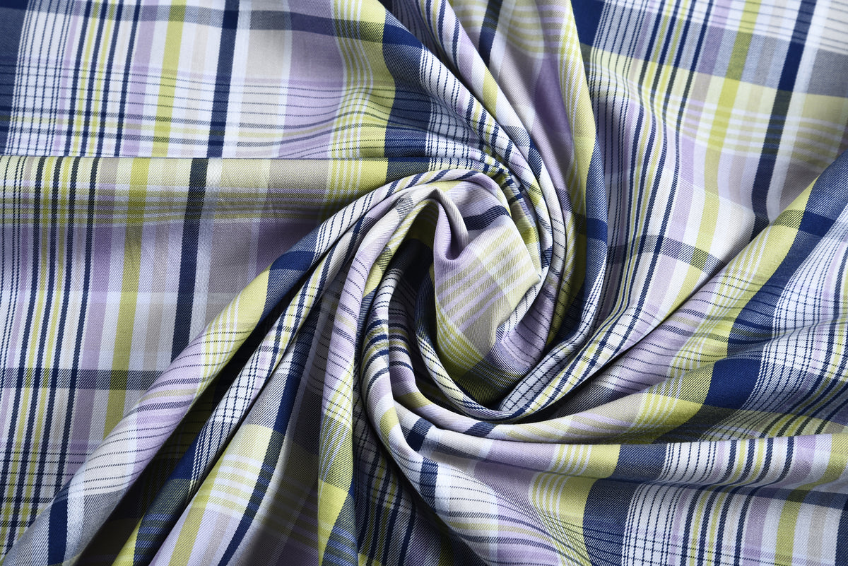 Muave Blue Lime Checks 140/2 - 5