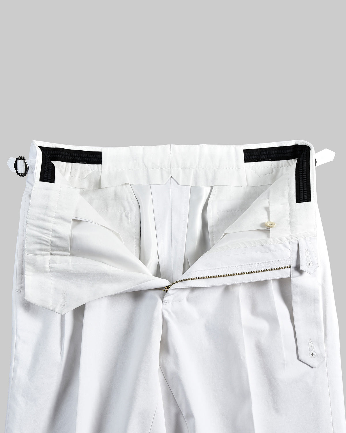 White Cotton Twill Dress Pant - 5
