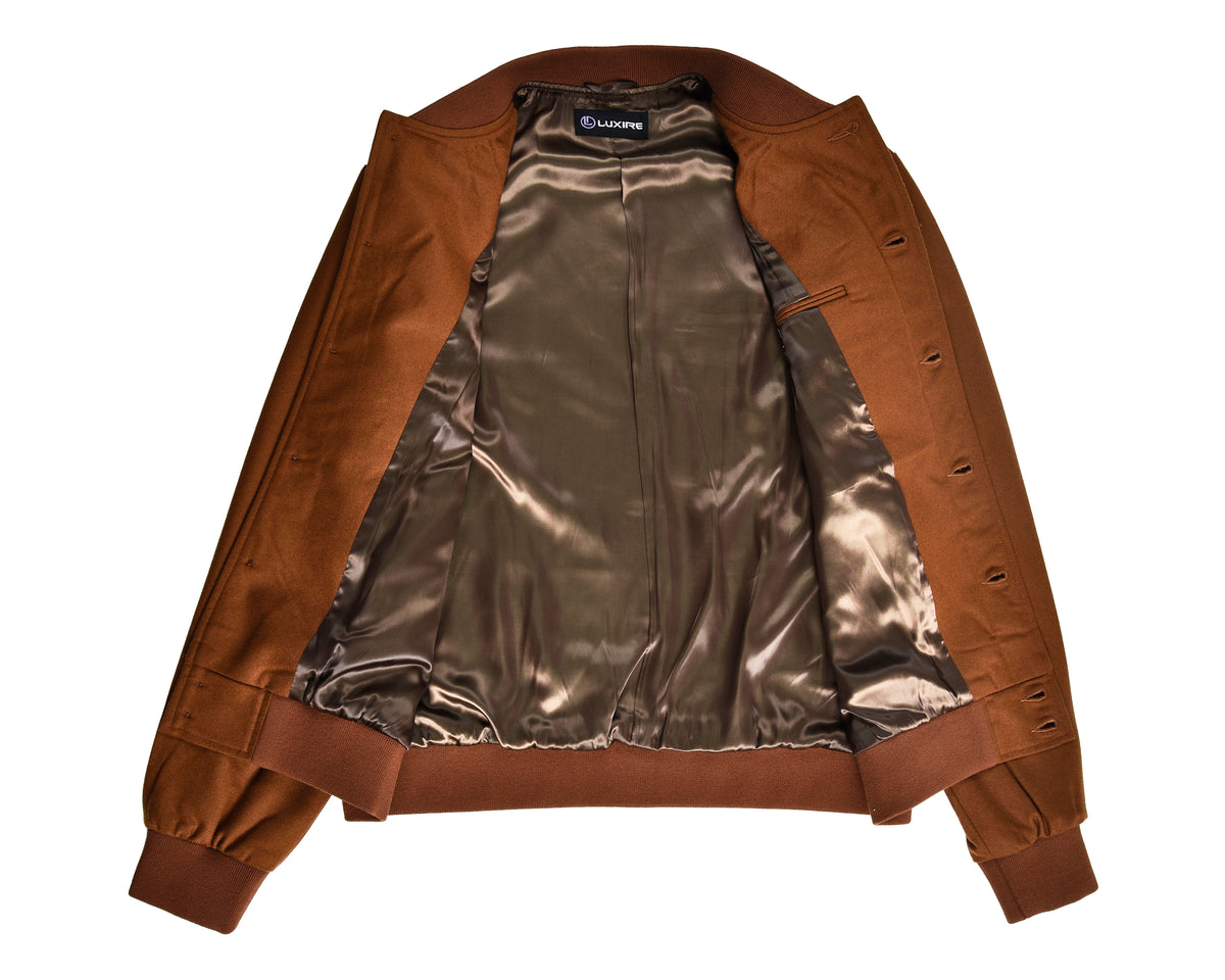 VBC:100% Wool Brown Flannel Shirt Jacket - 6