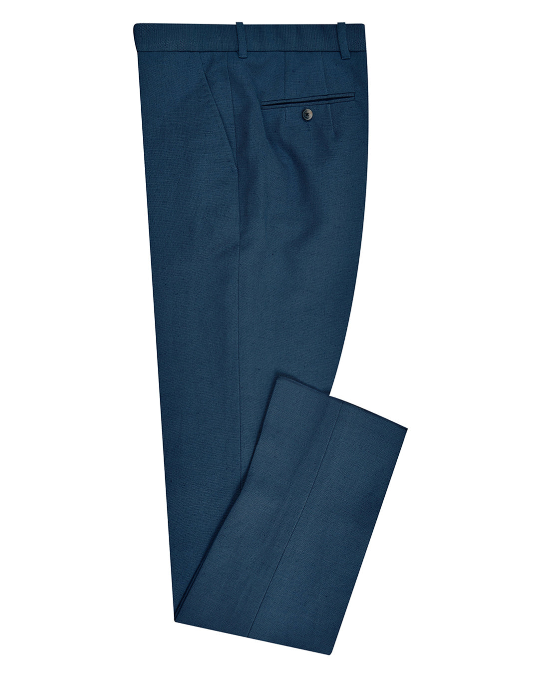 Linen Cotton Canvas: Steel Blue Dress Pant - 1