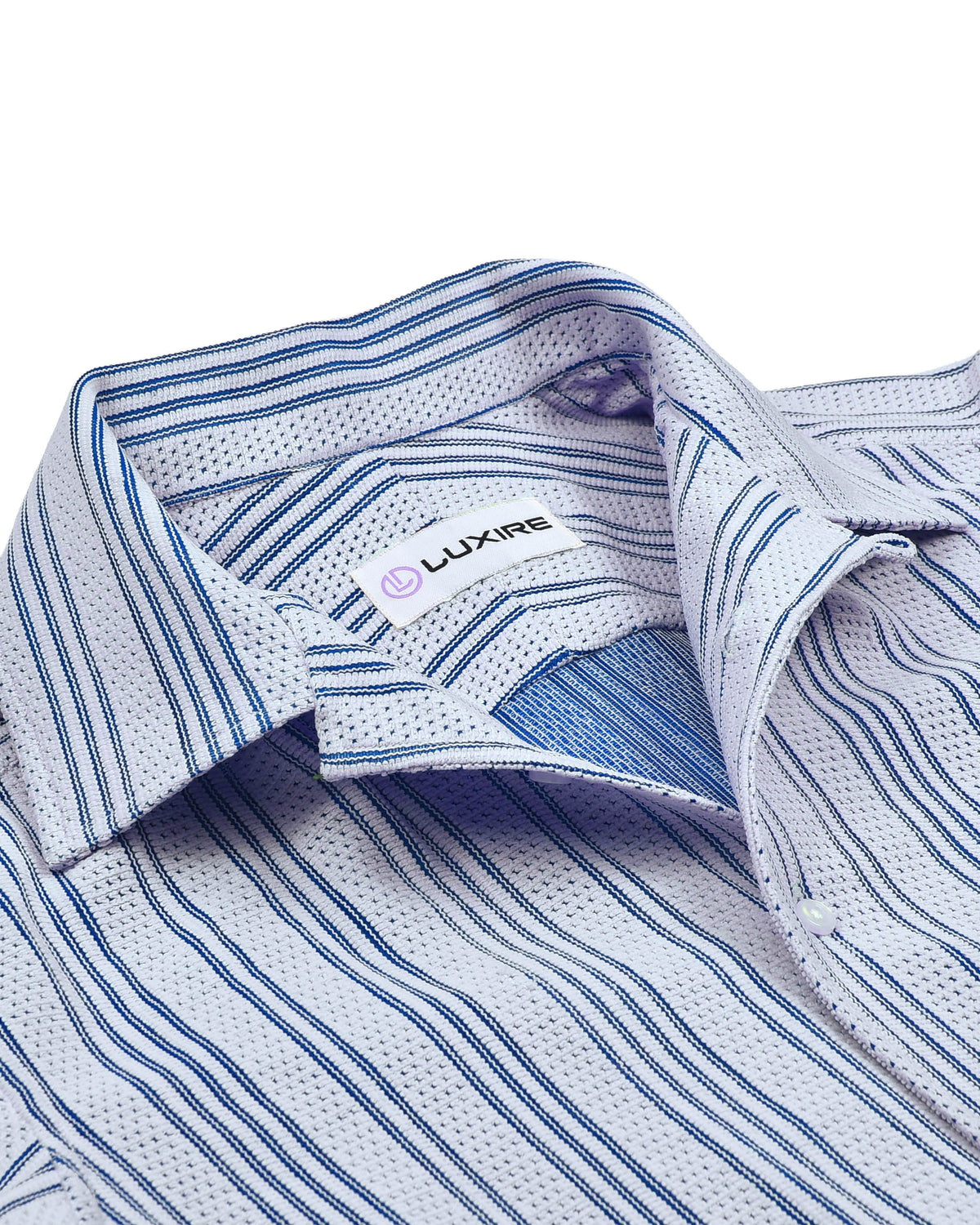 Summer Camp Collar Casual Shirt in White and Blue Stripes - 3