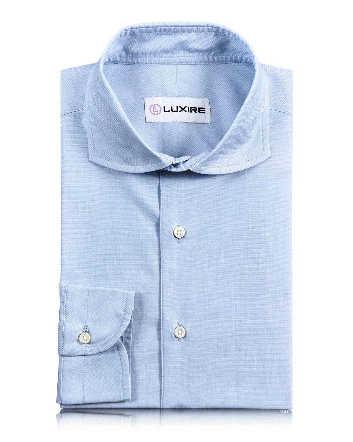 Brembana Powder Blue End On End Shirt - 1