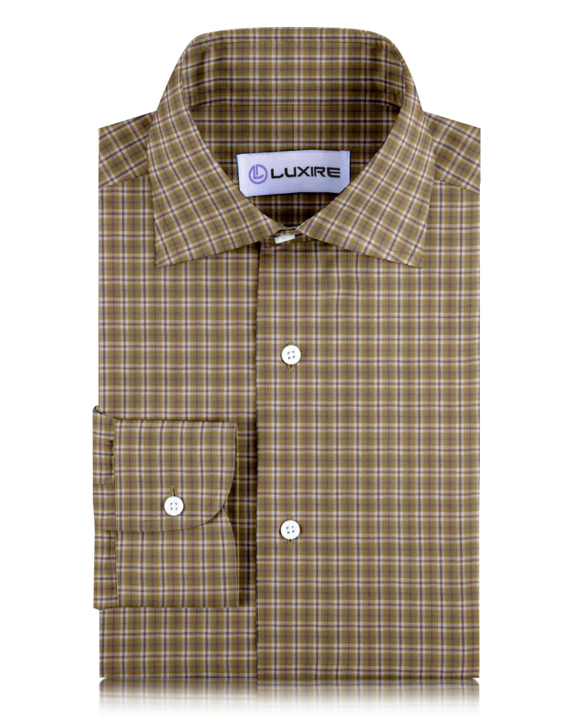 Brown White Crocodile Green Madras Checks - 1