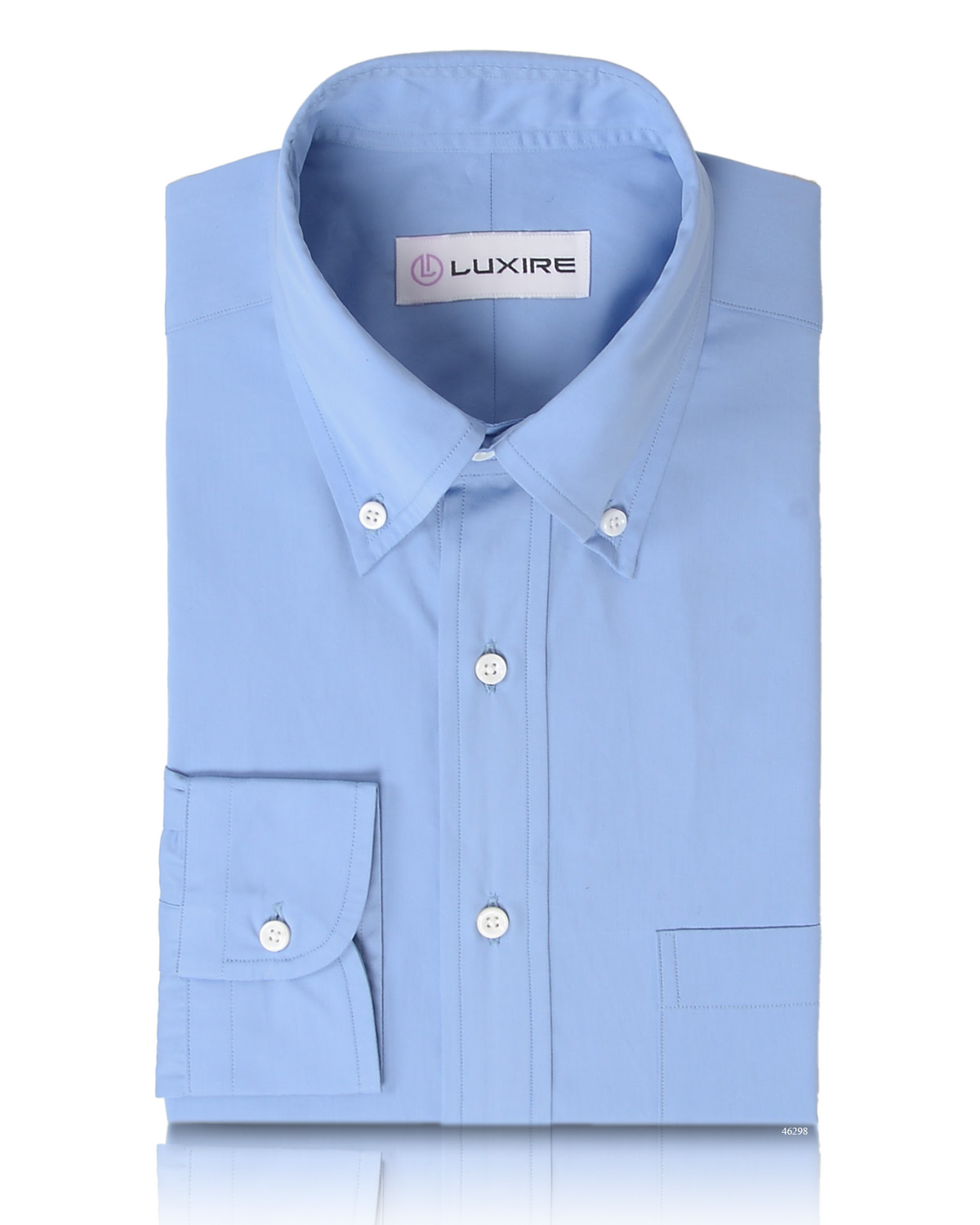 Albini Blue Poplin Business Shirt - 1