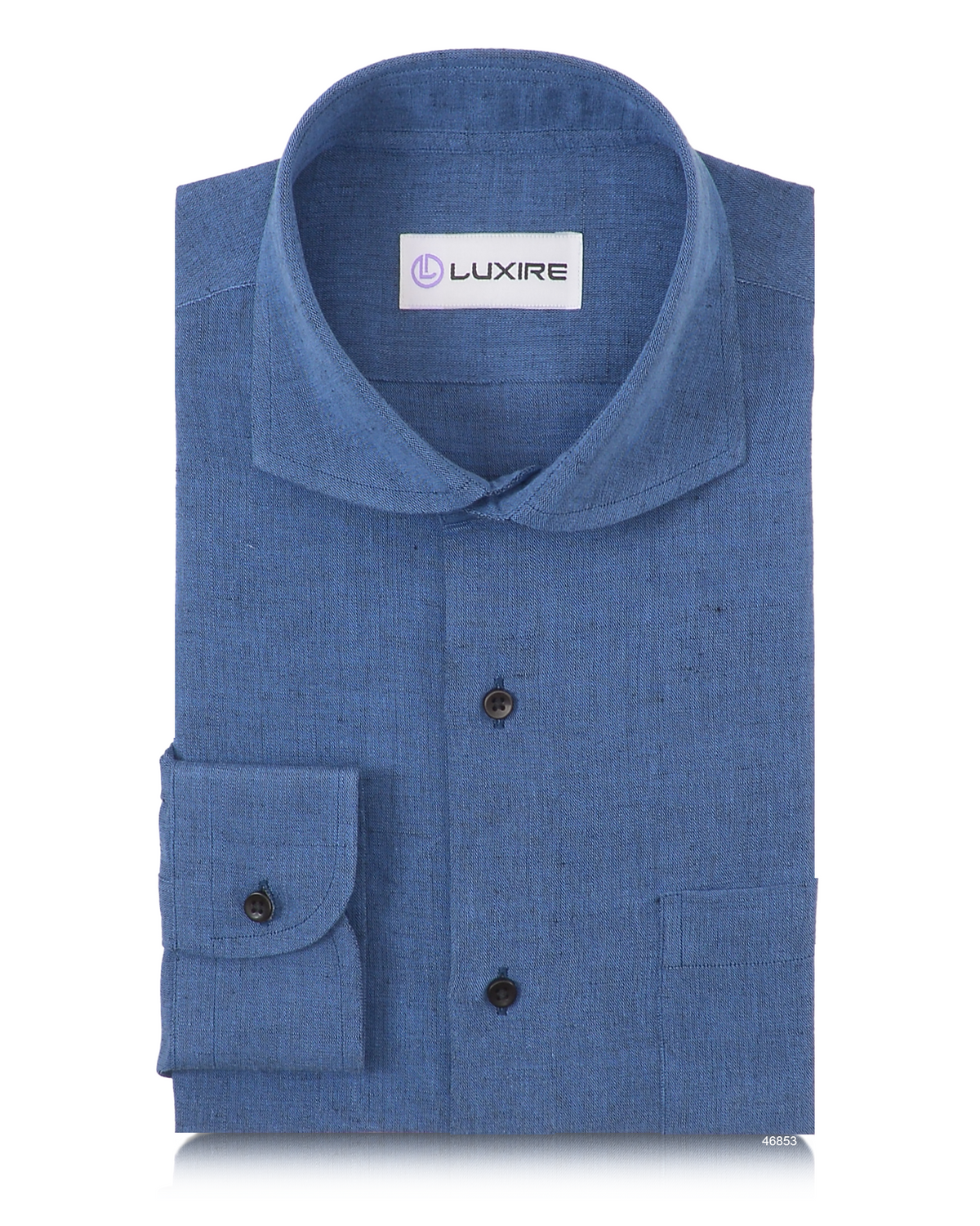 Cotton Linen: Plain Dark Blue Chambray - 1