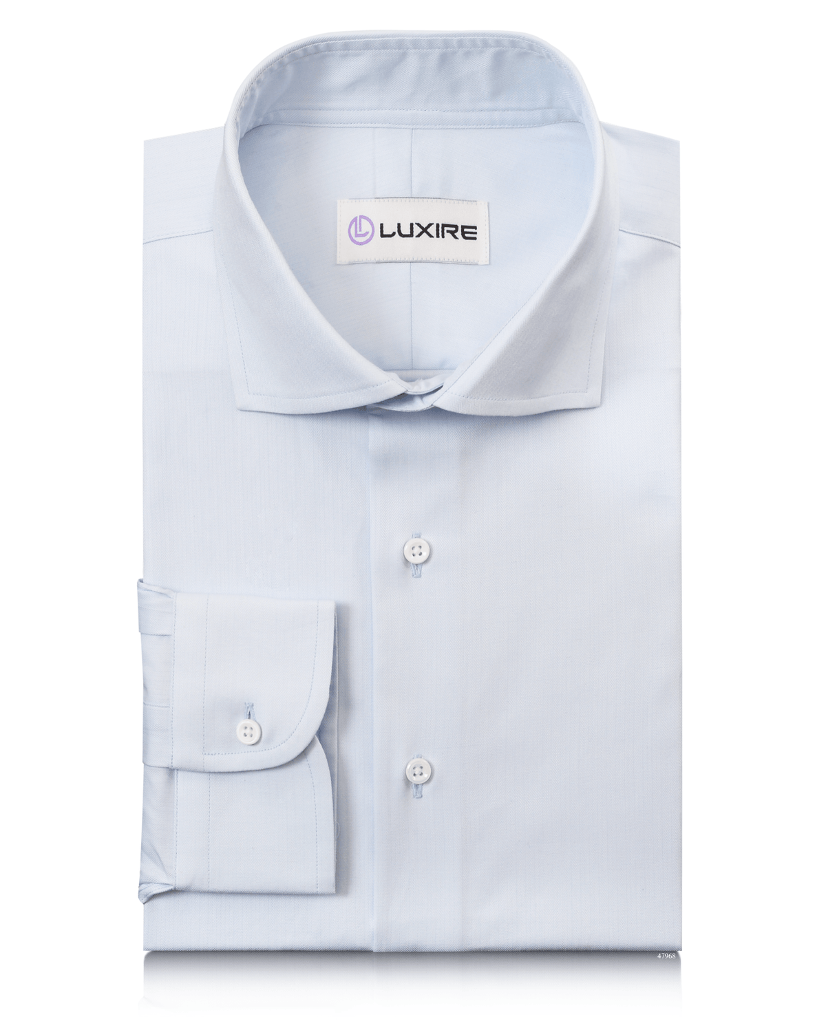 Pale Blue Herringbone Shirt - 1
